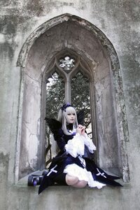 Rating: Safe Score: 0 Tags: 1girl boots dress frills gothic_lolita long_hair sitting solo suigintou yokozuwari User: admin