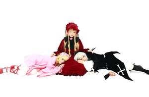 Rating: Safe Score: 0 Tags: 2boys blonde_hair dress hat multiple_boys multiple_cosplay multiple_girls tagme white_hair User: admin