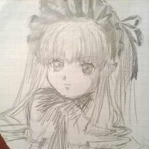 Rating: Safe Score: 0 Tags: 1girl auto_tagged bangs closed_mouth hair_ribbon image looking_at_viewer monochrome ribbon shinku sketch solo User: admin
