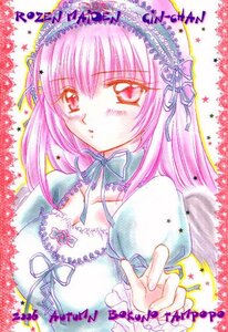Rating: Safe Score: 0 Tags: 1girl 2006 auto_tagged autumn blush breasts cleavage detached_collar dress eyebrows eyebrows_visible_through_hair flower frills hairband image lolita_hairband long_hair long_sleeves looking_at_viewer medium_breasts pink_eyes pink_hair puffy_short_sleeves puffy_sleeves ribbon rose rozen_maiden short_hair short_sleeves solo suigintou tampopo traditional_media upper_body wings User: admin