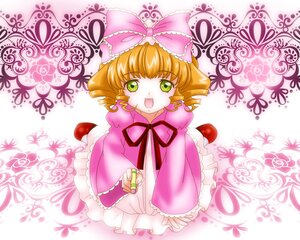 Rating: Safe Score: 0 Tags: 1girl blonde_hair bow dress frills full_body green_eyes hair_bow hina_ichigo hinaichigo image long_sleeves looking_at_viewer open_mouth pink_bow pink_dress pink_footwear ribbon shoes short_hair smile solo User: admin
