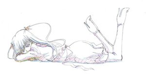 Rating: Safe Score: 0 Tags: 1girl barasuishou boots high_heels image long_hair lying on_stomach solo User: admin