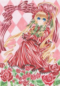 Rating: Safe Score: 0 Tags: 1girl argyle argyle_background argyle_legwear auto_tagged blonde_hair blue_eyes bonnet bow bowtie checkerboard_cookie checkered checkered_background checkered_floor chess_piece dress flower image long_hair marker_(medium) pastel_(medium) perspective pink_flower pink_rose red_flower red_rose rose shinku sitting solo teacup tile_floor tiles traditional_media User: admin