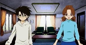 Rating: Safe Score: 0 Tags: 1boy 1girl black_hair brown_eyes brown_hair glasses human image indoors long_sleeves looking_at_viewer pair sakurada_jun sakurada_nori shirt standing sweater User: admin