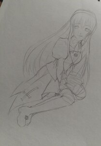 Rating: Safe Score: 0 Tags: 1girl boots full_body image long_hair long_sleeves looking_at_viewer monochrome smile solo suigintou thighhighs traditional_media User: admin