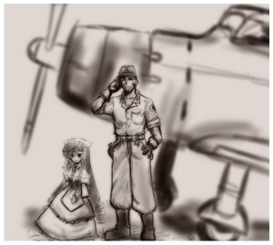 Rating: Safe Score: 0 Tags: 1boy 1girl blurry blurry_background blurry_foreground depth_of_field dress greyscale hat image long_hair military monochrome motion_blur photo solo standing suiseiseki User: admin