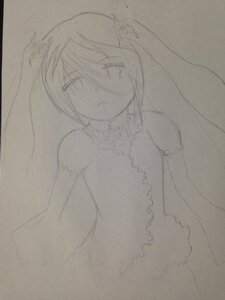 Rating: Safe Score: 0 Tags: 1girl bare_shoulders costume_switch detached_sleeves dress flower greyscale hair_ornament hatsune_miku image long_hair looking_at_viewer monochrome rose solo traditional_media twintails very_long_hair User: admin