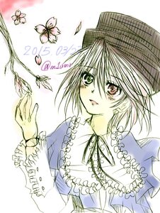 Rating: Safe Score: 0 Tags: 1girl flower frills hat image long_sleeves looking_at_viewer m1umr ribbon short_hair solo souseiseki upper_body User: admin
