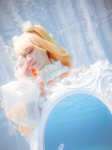 Rating: Safe Score: 0 Tags: 1girl bangs blonde_hair dress hair_ornament kirakishou lips long_hair solo white_dress User: admin