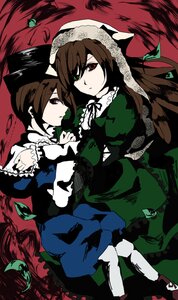 Rating: Safe Score: 0 Tags: 2girls brown_hair dress frills green_dress hat holding_hands image incest long_hair long_sleeves multiple_girls pair red_eyes short_hair siblings sisters souseiseki suiseiseki twins wings User: admin