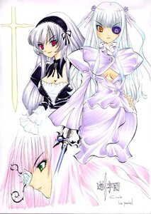 Rating: Safe Score: 0 Tags: 1girl barasuishou breasts cleavage dress flower frills hairband heterochromia image kirakishou long_hair long_sleeves looking_at_viewer multiple_girls pair silver_hair suigintou very_long_hair User: admin