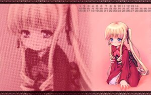 Rating: Safe Score: 0 Tags: 1girl blonde_hair blue_eyes blush hair_ribbon halftone halftone_background image japanese_clothes kimono long_hair polka_dot polka_dot_background ribbon sawamura_spencer_eriri shinku sitting solo twintails zoom_layer User: admin