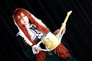 Rating: Safe Score: 0 Tags: 1girl alcohol dress holding long_hair long_sleeves red_hair solo suiseiseki very_long_hair User: admin
