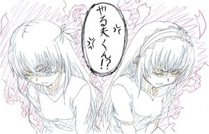 Rating: Safe Score: 0 Tags: 2girls anger_vein angry annoyed barasuishou cross hairband image lolita_hairband long_hair monochrome multiple_girls pair shaded_face shinku spoken_anger_vein suigintou upper_body veil User: admin