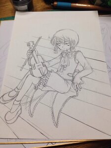 Rating: Safe Score: 0 Tags: 1girl image monochrome photo shoes short_hair socks solo souseiseki traditional_media User: admin