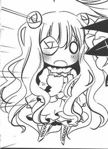 Rating: Safe Score: 0 Tags: 1girl chibi dress greyscale horns image kirakishou long_hair monochrome open_mouth solo very_long_hair User: admin