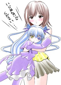 Rating: Safe Score: 0 Tags: 2girls barasuishou blush brown_eyes brown_hair dress gotou_saori hug image imai_kazunari kashiwaba_tomoe long_hair long_sleeves multiple_girls purple_dress ribbon rozen_maiden short_hair silver_hair skirt solo striped translated voice_actor yellow_eyes User: admin