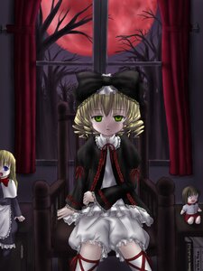 Rating: Safe Score: 0 Tags: 1girl blonde_hair bloomers character_doll curtains doll dress drill_hair frills green_eyes hat hina_ichigo hinaichigo image long_sleeves looking_at_viewer night short_hair sitting solo underwear white_bloomers window User: admin
