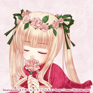 Rating: Safe Score: 0 Tags: 1girl bangs blonde_hair blush closed_eyes flower hair_ribbon image long_hair pink_flower pink_rose red_flower red_rose ribbon rose shinku sidelocks solo thorns twintails upper_body white_rose User: admin