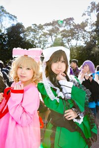 Rating: Safe Score: 0 Tags: blonde_hair brown_hair dress green_eyes hat long_hair multiple_boys multiple_cosplay multiple_girls purple_hair short_hair suiseiseki tagme tree User: admin