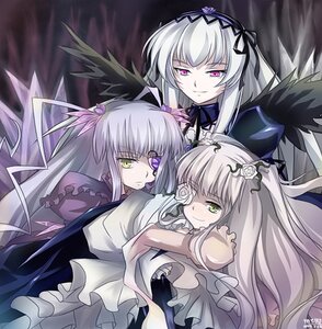 Rating: Safe Score: 0 Tags: 3girls barasuishou black_wings commentary_request dress eyepatch flower frills girl_sandwich hairband hug image kirakishou long_hair long_sleeves looking_at_viewer mtyy multiple multiple_girls photoshop_(medium) pink_eyes pink_hair purple_hair rose rozen_maiden sandwiched silver_hair smile suigintou tagme two_side_up very_long_hair wings yellow_eyes User: admin