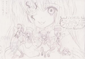 Rating: Safe Score: 0 Tags: 6+girls dress flower hat image long_hair monochrome multiple multiple_girls short_hair smile tagme wings User: admin