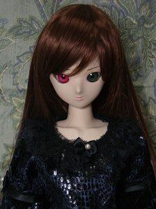 Rating: Safe Score: 0 Tags: 1girl bangs black_dress brown_hair closed_mouth doll dress eyelashes heterochromia lace lips long_hair looking_at_viewer plant red_eyes solo suiseiseki swept_bangs upper_body User: admin