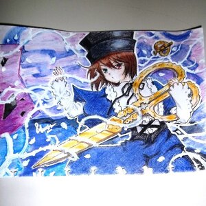 Rating: Safe Score: 0 Tags: 1girl brown_hair dress hat heterochromia image long_sleeves marker_(medium) red_eyes short_hair solo souseiseki traditional_media User: admin