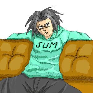 Rating: Safe Score: 0 Tags: 1boy black_hair glasses hood hoodie human long_sleeves pants sakurada_jun shirt sitting solo white_background User: admin