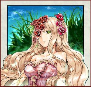 Rating: Safe Score: 0 Tags: 1girl alternate_color bad_id bad_pixiv_id bare_shoulders blonde_hair breasts brown_hair choker cleavage dress eyepatch flower grass green_eyes hair_flower hair_ornament image jewelry kirakishou large_breasts leaf long_hair medium_breasts onoguru palm_tree plant red_flower rozen_maiden solo tears upper_body very_long_hair vines User: admin