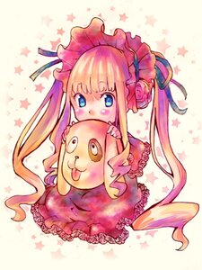 Rating: Safe Score: 0 Tags: 1girl blonde_hair blue_eyes cross dress flower food holding image long_hair ribbon rose shinku solo star-shaped_pupils star_(symbol) star_hair_ornament star_print starfish starry_background striped traditional_media twintails very_long_hair User: admin