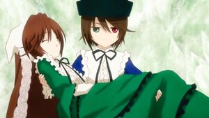 Rating: Safe Score: 0 Tags: 2girls brown_hair closed_eyes curtains dress frills green_dress hat heterochromia image long_sleeves looking_at_viewer multiple_girls pair red_eyes ribbon short_hair siblings sisters smile souseiseki suiseiseki twins User: admin