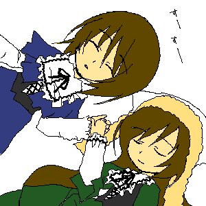 Rating: Safe Score: 0 Tags: 2girls blue_dress brown_hair closed_eyes dress hagiwara_yukiho image long_sleeves multiple_girls oekaki pair short_hair siblings sisters souseiseki suiseiseki twins User: admin