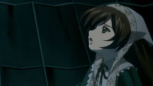Rating: Safe Score: 0 Tags: 1girl black_eyes brown_hair dark dress frills image long_sleeves open_mouth ribbon solo suiseiseki User: admin