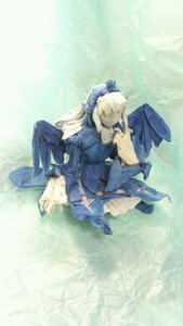 Rating: Safe Score: 0 Tags: 1boy 1girl couple doll long_hair long_sleeves pants sitting solo suigintou User: admin