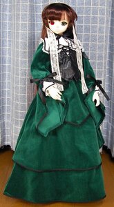 Rating: Safe Score: 0 Tags: 1girl bangs blunt_bangs brown_hair doll dress frills green_dress green_eyes heterochromia long_hair long_sleeves looking_at_viewer red_eyes solo standing suiseiseki very_long_hair User: admin