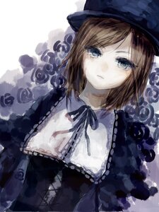 Rating: Safe Score: 0 Tags: 1girl blue_eyes brown_hair dress flower hat image long_sleeves looking_at_viewer ribbon short_hair solo souseiseki tears upper_body User: admin