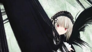 Rating: Safe Score: 0 Tags: 1girl bangs black_ribbon black_wings closed_mouth dress frills hairband image long_hair long_sleeves looking_at_viewer red_eyes ribbon silver_hair solo suigintou User: admin