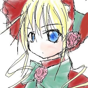 Rating: Safe Score: 0 Tags: 1girl blonde_hair blue_eyes flower image oekaki pink_rose red_flower red_rose rose shinku solo User: admin