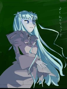 Rating: Safe Score: 0 Tags: 1girl barasuishou blue_eyes blue_hair bow bowtie dress evil_smile flower_eyepatch grin image long_hair long_sleeves pinzu rozen_maiden simple_background solo very_long_hair User: admin