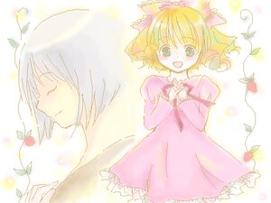 Rating: Safe Score: 0 Tags: 1girl :d blonde_hair blush bow clover dress four-leaf_clover hina_ichigo hinaichigo image leaf long_sleeves looking_at_viewer open_mouth pink_bow pink_dress plant short_hair smile solo User: admin