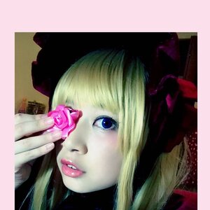 Rating: Safe Score: 0 Tags: 1girl blonde_hair blue_eyes eyelashes face flower hat lips lipstick makeup one_eye_closed portrait rose shinku solo User: admin