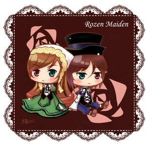 Rating: Safe Score: 0 Tags: auto_tagged brown_hair chibi dress frills green_dress green_eyes hat image long_sleeves multiple_girls pair parasol rose siblings sisters smile souseiseki suiseiseki umbrella User: admin