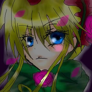 Rating: Safe Score: 0 Tags: 1girl blonde_hair blue_eyes bow flower image long_hair oekaki pink_bow pink_rose rose shinku solo User: admin