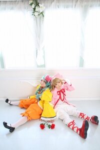 Rating: Safe Score: 0 Tags: 2girls dress flower mary_janes multiple_cosplay multiple_girls ribbon rose shoes sitting tagme white_legwear yellow_dress User: admin