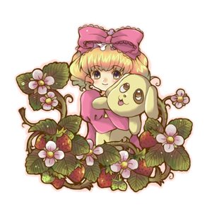 Rating: Safe Score: 0 Tags: 1girl blonde_hair bow flower food fruit hair_bow hina_ichigo hinaichigo image object_namesake pink_bow pink_dress smile solo strawberry tulip white_background User: admin