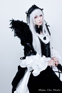 Rating: Safe Score: 0 Tags: 1girl bangs black_dress dress frilled_sleeves frills gothic_lolita grey_background hairband lolita_fashion long_hair long_sleeves looking_at_viewer red_eyes solo suigintou white_hair wide_sleeves User: admin