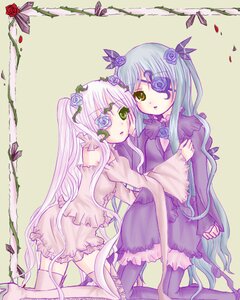Rating: Safe Score: 0 Tags: 2girls barasuishou blue_flower blue_rose dress eyepatch flower frills image kirakishou kneeling long_hair multiple_girls pair purple_flower purple_rose rose silver_hair thighhighs thorns yellow_eyes User: admin