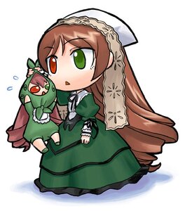 Rating: Safe Score: 0 Tags: 1girl artist_request blush_stickers bonnet brown_hair chibi dress drill_hair flying_sweatdrops full_body green_dress green_eyes head_scarf heterochromia image jissouseki long_hair long_sleeves red_eyes rozen_maiden simple_background solo suiseiseki twin_drills very_long_hair watering_can white_background User: admin