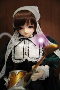 Rating: Safe Score: 0 Tags: 1girl 3d bangs black_eyes blurry brown_hair chair depth_of_field doll dress frills hat lips long_sleeves looking_at_viewer photo ribbon sitting solo suiseiseki upper_body User: admin